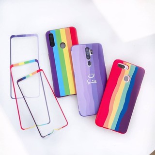 เคสลายรุ้ง+ฟิล์มมีSamsung A02,VivoV5,V5plus,V9,V19,Y17,Y20/Y12S,Y31