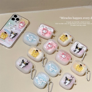 เคสหูฟัง TPU นิ่ม กันตก ป้องกัน ลายการ์ตูน My Melody Kuromi Pompompurin Cinnamoroll 3D พร้อมตะขอโลหะ สําหรับ AirPods 3 Pro AirPods1 2