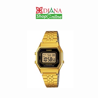 CASIO Standard รุ่น LA680WGA-1DF สีทอง ขอบดำ เรือนเล็ก