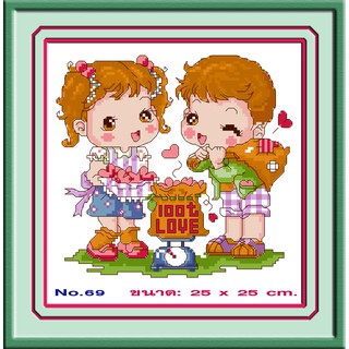 ไอแอมครอสติช iamcrossstitch DIY รหัส L-069 30x30 cm. ชุดอุปกรณ์งานฝีมือปักครอสติชครบชุด