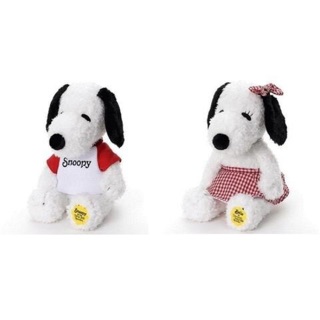 แท้ 100% จากญี่ปุ่น ตุ๊กตา พีนัทส์ สนูปปี้ &amp; เบล Peanut Snoopy &amp; Bell Plush Doll