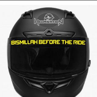 สติกเกอร์ ลาย Bismillah Before The Ride สําหรับติดตกแต่งหมวกกันน็อค