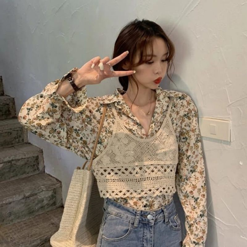 KEMEJA 8785 SORA 2PC SET / เสื้อ + VEST