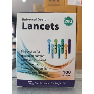 เข็มเจาะน้ำตาล ในผู้ที่เป็นโรค เบาหวาน ใช้กับ เครื่องตรวจน้ำตาล Next Heal+h (TLM)  1 กล่องมีเข็ม 100 ชิ้น