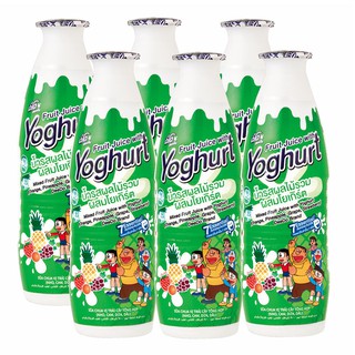 ดีโด้ น้ำผลไม้รวม 10% ผสมโยเกิร์ต 300 มล. แพ็ค  x 6 ขวด Deedo 10% Mixed Fruit Juice with Yoghurt 300ml x 6 Bottles