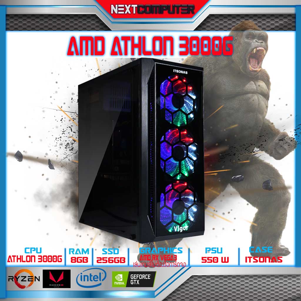 AMD Athlon 3000G I RAM 8G I SSD 256 I AMD VEGA3 I PSU 550W