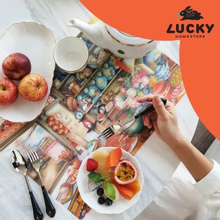 LUCKY HOME เเผ่นรองจานกันความร้อน 3D ขนาด (กว้าง x ยาว): 29 x 43 cm