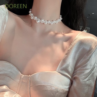 Doreen สร้อยคอโชคเกอร์ประดับมุกสไตล์เกาหลีสําหรับผู้หญิง