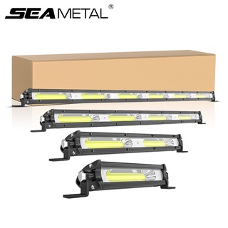 SEAMETAL บางเฉียบ ไฟ LED ทำงานรถยนต์ 12V 24V LED COB Light Bar แถบไฟไฟหน้า ไฟตัดหมอกสำหรับรถยนต์รถบรรทุกรถแทรกเตอร์ รถจักรยานยนต์ Ultra-thin Car LED Work Light 12V 24V LED COB Strip Lights Headlight Lamp Bar