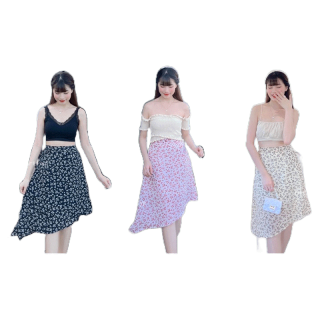 Dressypพร้อมส่ง รหัสP246 กระโปรงผ้าชีฟองรุ่นShine skirt มีซับใน Freesize กระโปรงใส่เที่ยวคาเฟ่