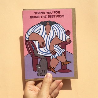การ์ดวันเกิด การ์ดวันแม่ การ์ดอวยพร น่ารัก พร้อมซอง Thank You For Being the Best Mom แบรนด์ Ping Hatta Mothers Day Card