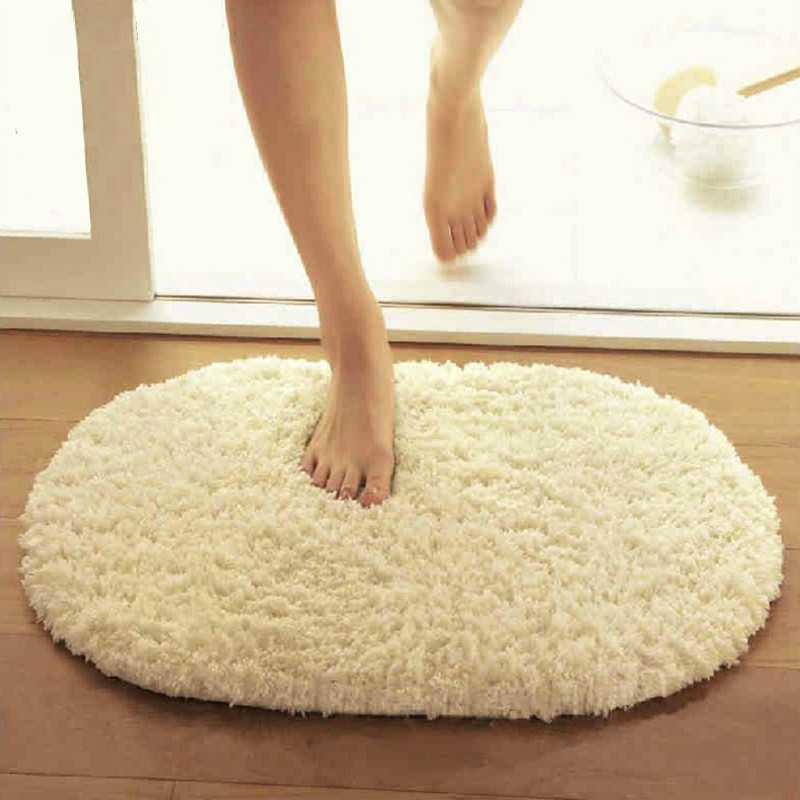 Floor Mats 79 บาท พรมปูพื้น หนังแกะเทียม กันลื่น ขนาด 40×60 ซม. สําหรับห้องนอน Home & Living