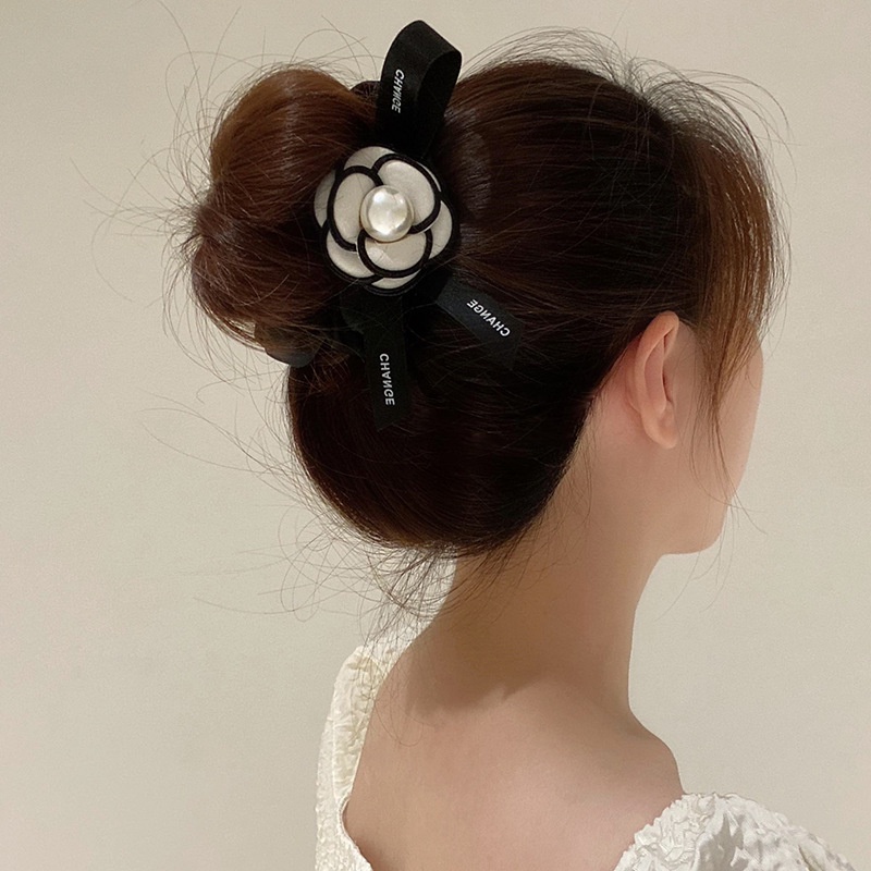 [Magpie] ยางรัดผม ประดับไข่มุก ดอกคามิเลีย ขนาดเล็ก สไตล์เกาหลี คลาสสิก หรูหรา เครื่องประดับ สําหรับผู้หญิง