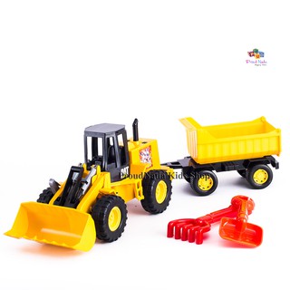 ProudNada Toys ของเล่นเด็ก รถก่อสร้าง พ่วงกระบะ Brave Man Truck Team 81xH