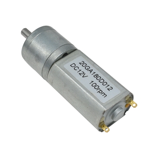 DIYMORE 20GA180 DC 12V 100RPM มอเตอร์เกียร์แรงบิดสูงต่ำ เกียร์โลหะล้อ มอเตอร์สำหรับของเล่น