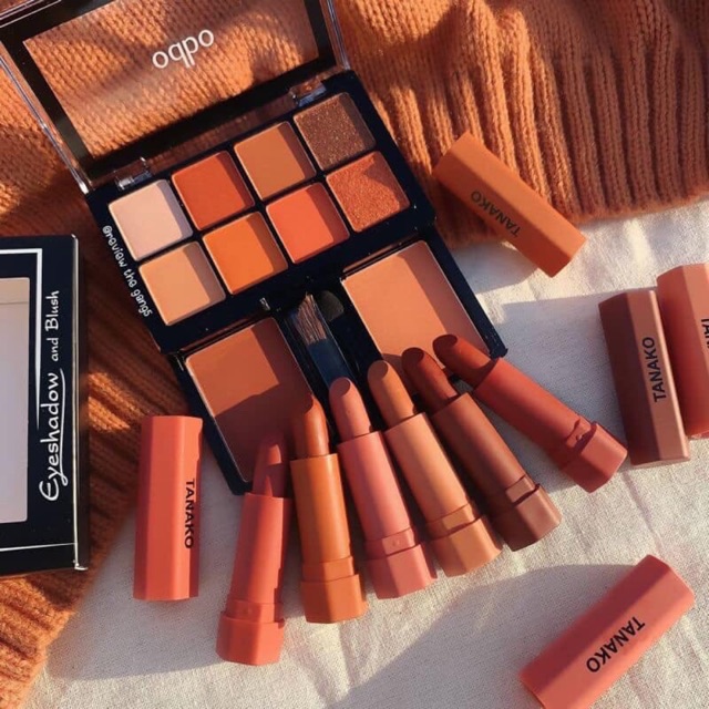 เซ็ตแต่งหน้า ชุดเครื่องสำอางค์ odbo Eyeshadow 7 ชิ้น พาเลท อายแชโดว์​ บลัชออน + ลิป​สติก​ เนื้อแมท 6