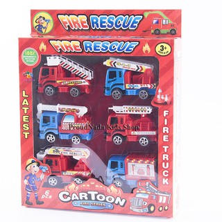 ProudNada Toys ของเล่นเด็กรถดับเพลิง 6 คัน FIRE RESCUE NO.837