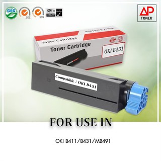 B411/B431 BK หมึกเลเซอร์ของเทียบเท่า สำหรับปริ้นเตอร์ รุ่น OKI B411/B431dn/MB461/MB471/MB491 B411d/B411dn/B431d