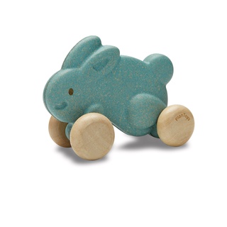 PlanToys 5731 Push Along Bunny - Blue รถกระต่าย-สีฟ้า ของเล่น พัฒนากล้ามเนื้อ ของเล่นเด็กอายุ 1 ขวบ