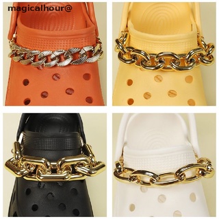magicalhour Luxurious Metal Chain Croc Charms Designer Jewelry DIY Shoes Party Decaration new