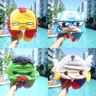 หมอนรองคอ มีฮู้ด Ironman ไอรอนแมน &amp; Captain America กัปตันอเมริกา &amp; Hulk ฮัล์ค &amp; Thor ธอร์ Avengers อเวนเจอร์