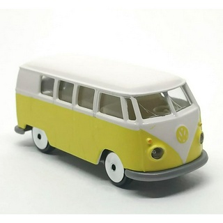 รถเหล็กมาจอเร็ต Majorette Volkswagen T1 สีเหลือง/ขาว ขนาด 1/64 ยาว 8 cm มือสอง #001