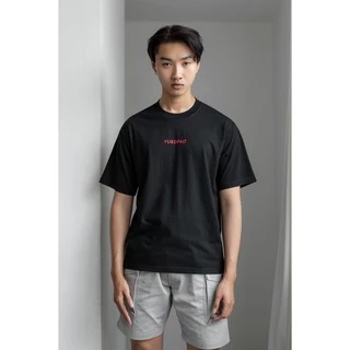 Yuedpao เสื้อยืด OVERSIZE Red LOGO รับประกันไม่ย้วย 2 ปี เสื้อยืดสีพื้น OVERSIZE_สี BLACK