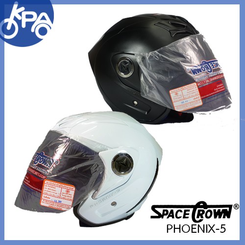 [[โค้ดส่วนลดค่าส่ง 40 บาท!!]] เก็บเงินปลายทาง!! หมวกกันน็อค SPACECROWN-PHOENIX5