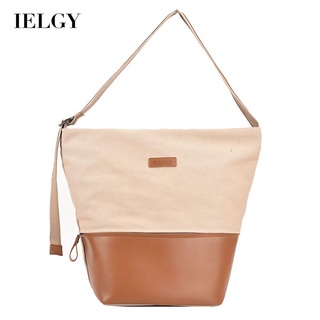 IELGY womens korean style fashion leather bucket large capacity messenger bag