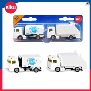 Siku(ซิกุ)Municipal Set Road sweeper + garbage truck ของสะสมโมเดลรถเหล็กซิกุ รหัสSK1687