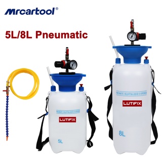 MRCARTOOL LUTIFIX 5L/8L นิวเมติกเกียร์ปั๊มน้ำมันปั๊มน้ำมันความเร็วสูงหัวฉีดบรรจุเครื่องรถเกียร์อัตโนมัติเกียร์ ATF เปลี่ยนถ่ายน้ำมันปั๊มดูดน้ำมัน