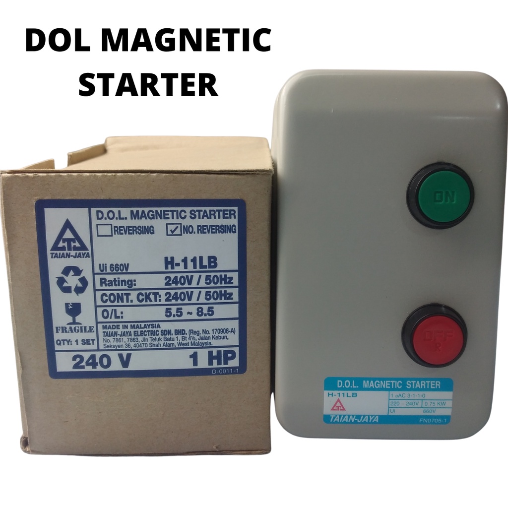 DOL MAGNETIC STARTER 1HP 240V-5HP 240V-415V