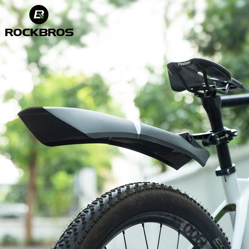 ROCKBROS บังโคลนหน้า หลัง ยางนิ่ม ปรับได้ อุปกรณ์เสริม สําหรับรถจักรยานเสือภูเขา
