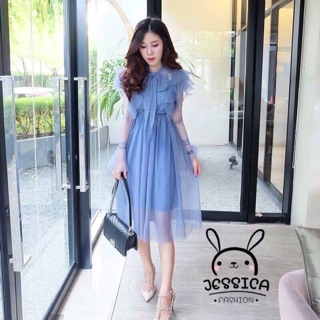 Dress ฟรุ้งฟริ้ง Collection Ocean BY Jessica