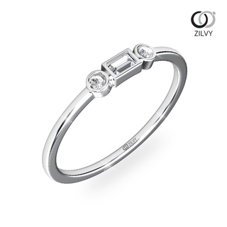 Zilvy Minimal Ring Malika - แหวนหญิงเพชรน้ำร้อย 0.09 กะรัต (GR803)