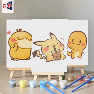 【Drofe】ภาพวาดโปสการ์ด รูปโปเกม่อน การ์ดอวยพร และตัวเลข ขนาด 10*15 ซม. Diy สําหรับเด็ก