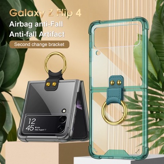 เคสแข็ง แบบใส พับได้ กันกระแทก สําหรับ Samsung Galaxy Z Flip 4 Samsung Z Flip 4 Z Flip3 5G