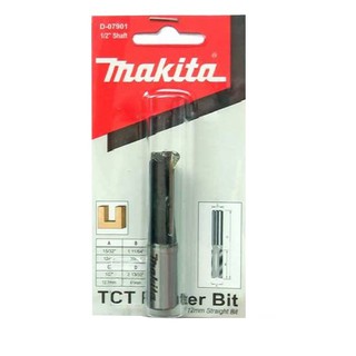 MAKITA ดอกเร้าเตอร์ แกน 1/2" ดอกตรง 12x30mm D-07901 ของแท้100%