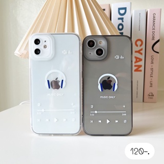 พร้อมส่ง เคสใส เคสโทรศัพท์ 🎧 เคสใสลาย music only/ เคสดำใสลาย music only