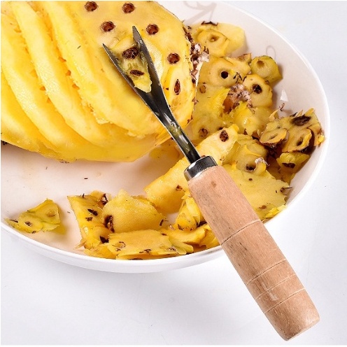 ที่เลาะตาสับปะรด มีดเจาะตาสับปะรด แบบสแตนเลส ที่แกะตาสับปะรด ที่จิกตาสับปะรด อุปกรณ์ปอกสับปะรด - รูปที่ 2