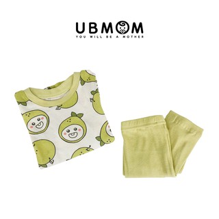 UBMOM ชุดนอน เด็ก เขียว มะนาว สุดน่ารัก ตรายูบีมัม พรีเมียมจากเกาหลี SIZE S-M-L