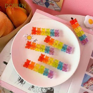 DOREEN Solid Color Girls Plastic Jelly Bear Resin Hair Clip