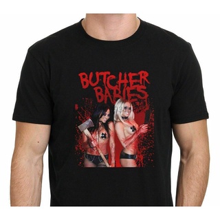 พร้อมส่ง เสื้อยืดแขนสั้น คอกลม ผ้าฝ้าย 100% พิมพ์ลาย Neu Butcher Babies Heavy Metal Band Carla Amp Heidi หลากสี แฟชั่นฤด