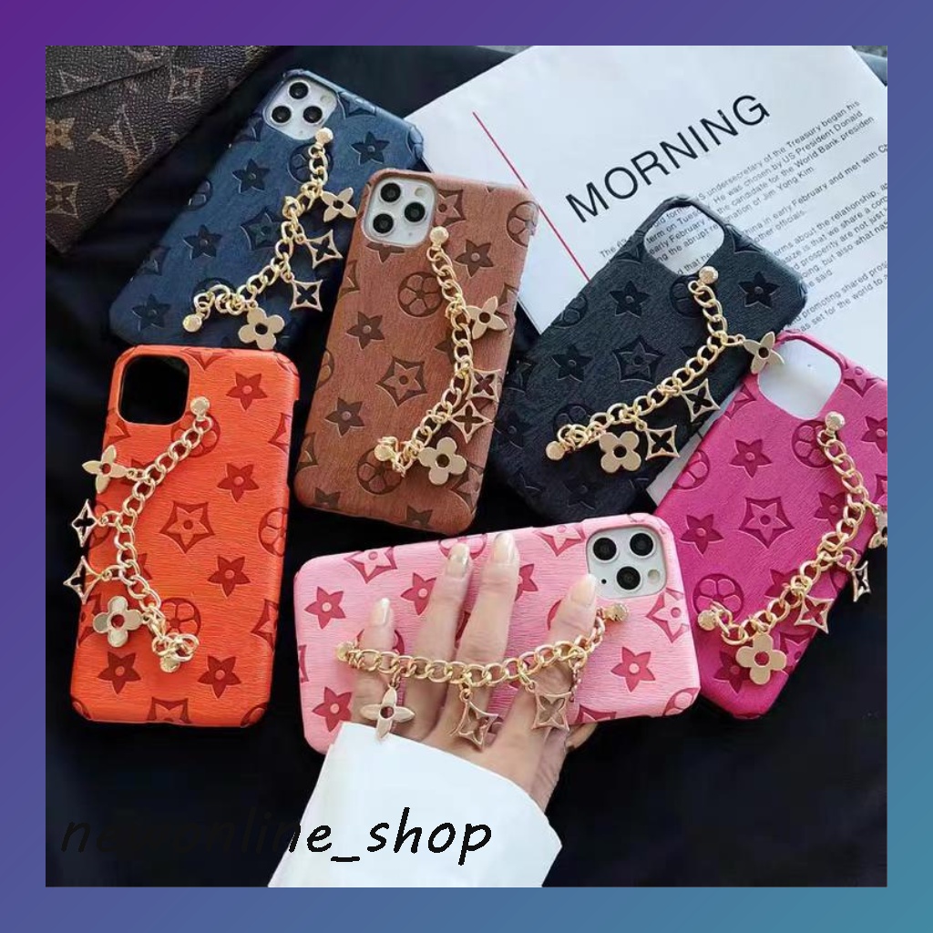 ปลอกจับโทรศัพท์สายโซ่สําหรับ Iphone 7 8 7+ 8+ X Xs Xr Max 11 Pro Max FH65