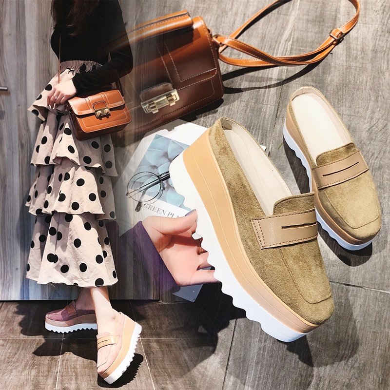 Elegant Womens Wedges Slip On Casual Women Heels Shoes 7cm Comfy Platforms