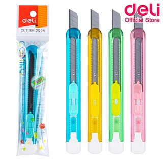 Deli 2054 School Cutter คัตเตอร์สำหรับโรงเรียน ขนาด 13 ใบมีด แพ็ค 30 ชิ้น ใบมีดคัตเตอร์ คัตเตอร์ อุปกรณ์ช่วยตัด