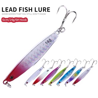 Hengjia 7pieces เหยื่อตกปลา 6cm/14g Lead Head Jig Lure เหยื่อตกปลาโลหะ