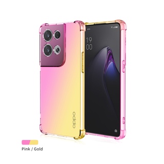 เคสโทรศัพท์มือถือ ซิลิโคนนิ่ม Tpu ใส กันกระแทก ไล่โทนสี สําหรับ Oppo Reno 6 Pro Plus 5G Reno 6 5K 5F 5lite