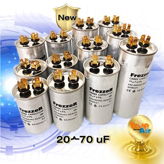 คาปาซิเตอร์ แคปรัน  RUNNING CAPACITOR (CBB65)ขั้วทองเหลืองแท้ เครื่องปรับอากาศทุกยี่ห้อฯ