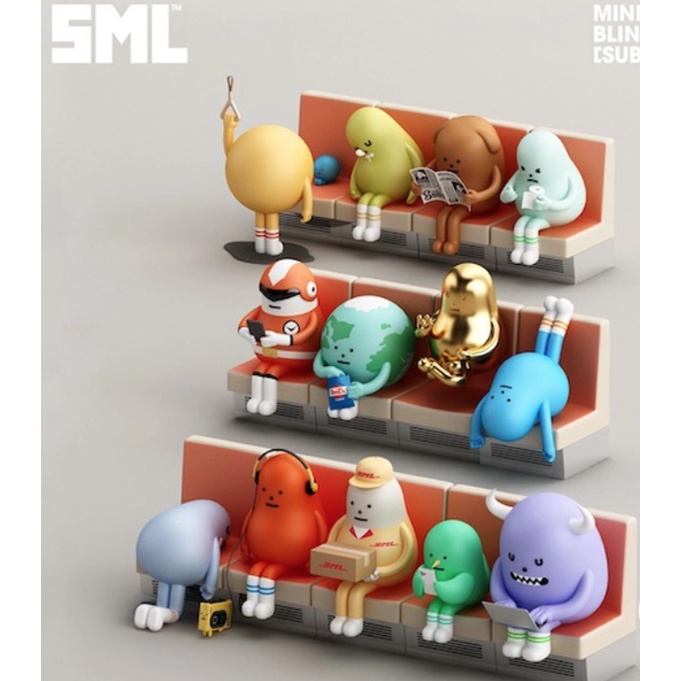 [แบบแยก] SML Mini Figure Subway series ❤️ Sticky Monster Lab ของสะสม ของเล่น Arttoy Blind box